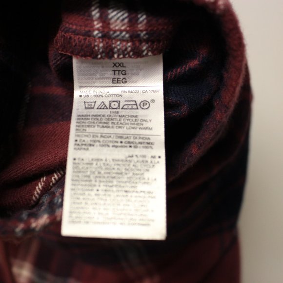 Men's Red Plaid Old Navy Pajama Pants #2 - Picture 3 of 4